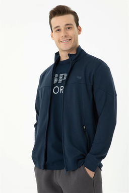 Мужской темно-синий вязаный кардиган Неожиданная скидка в корзине - U.s. polo assn фото 3