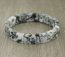 Яшма мраморная 12мм, браслет Квадро 19см - Agat77 фото 2