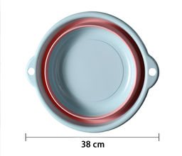 Складной силиконовый тазик, цвет микс