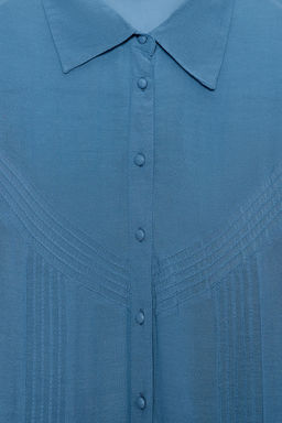 CAMISA FLUIDA JARETAS / Azul - Zara фото 10