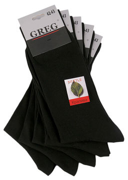 Носки мужские (в упаковке 5 пар) GREG G-9/01 черный  фото 2