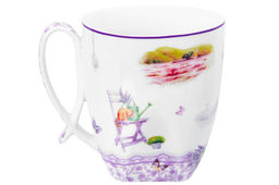 Кружка 300 мл 11*8,3*9,5 см "Лаванда" фарфор NEW BONE CHINA