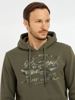 джемпер мужской с капюшоном и с принтом - Glenfield фото 6