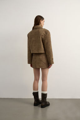 Куртка кожаная с металлическими заклепками - Mollis фото 4