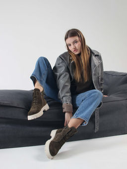 Ботинки EDART 228.V.1541 be. Хаки/шерсть - Ed'art фото 12