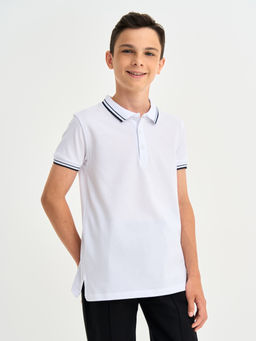 Белая футболка-поло для мальчика - Kogankids фото 9
