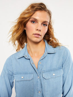 D?z Uzun Kollu Kad?n Jean G?mlek