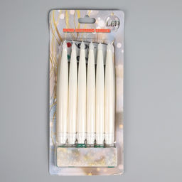 Светодиодные свечи на прищепках 19 см, 6 штук, батарейки АААх1 (не в комплекте), пульт ДУ, свечение тёплое белое