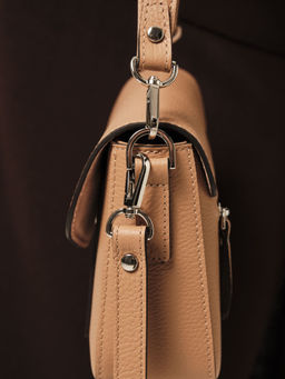 Кожаная сумка Rosie DBR 31158 бежевая нуга фото 2