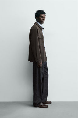 SOBRECAMISA ESTRUCTURA CONFORT / Marr?n oscuro - Zara фото 4