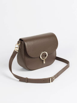 Женская кожаная сумка Richet 3292LG 251 Тауп