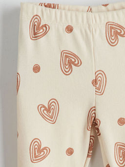 Beli Lastikli Bask?l? K?z ?ocuk Tayt