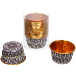 Цена за 3 шт. Форма для выпечки в наборе 20шт "Сupcake" 5*4см темно-зеленая