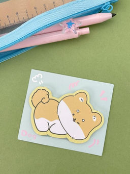 Блок стикер для записей Corgi dreaming, green - I likegift фото 2