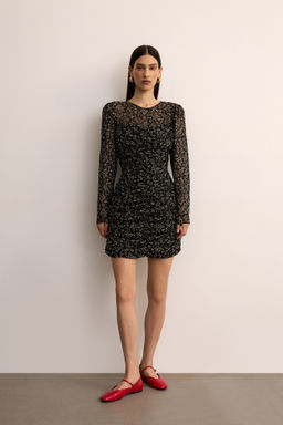 Платье мини из шифона со сборками - Mollis фото 2