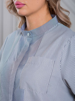 Блузка 1472 в стиле колорблок - Novita фото 17