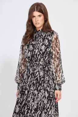 Платье 2461 бежевый/ черный - Eola фото 3