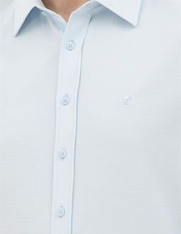 A__k Mavi Slim Fit Uzun Kollu G_mlek