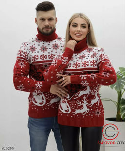 Свитер новогодний с принтом
