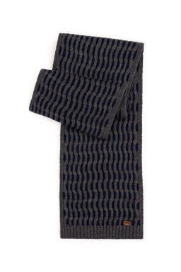 Мужской шарф антрацитовый меланжевый Неожиданная скидка в корзине