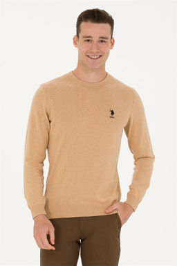 U. S. Polo Assn Мужской базовый свитер песочного меланжа - U.s. polo assn фото 7