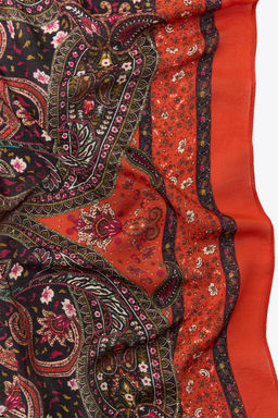 PRINTED SCARF WITH SILK - Zara фото 6