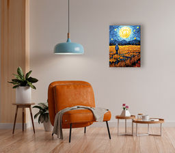 ФРЕЯ PNB/PMC-295 Набор для раскрашивания по номерам ( цветной холст ) 40 х 30 см Звездная ночь над полем