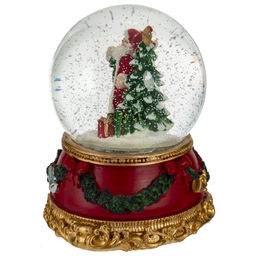 Фигурка декор в стекл шаре "Дед Мороз", D 9.5 см, L9,5 W9,5 H14 см