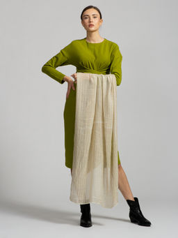 Большой, красивый двусторонний палантин с необычной выработкой по всему полотну изделия - Tantino фото 2