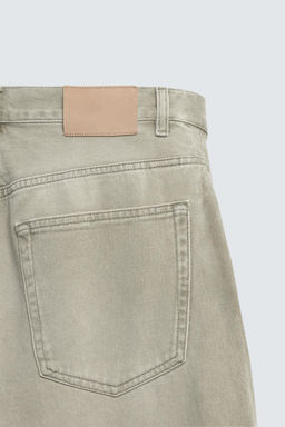 JEANS LOOSE FIT CONTRASTE / Gris / Beige - Zara фото 10