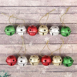 Бубенчики, набор 12 шт., размер 1 шт. - 3 х 3 см