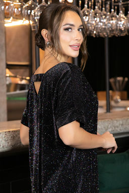 Платье Покоряя сердца (черный блеск) П11236 - Lt collection фото 3