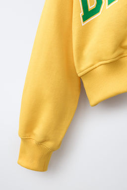 SUDADERA CROP BRASIL / Amarillo - Zara фото 6