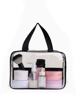 Косметичка на молнии, с ручками, цвет чёрный