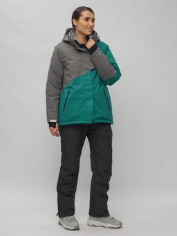 Горнолыжный костюм женский большого размера темно-зеленого цвета 02278TZ - Chunmai фото 3