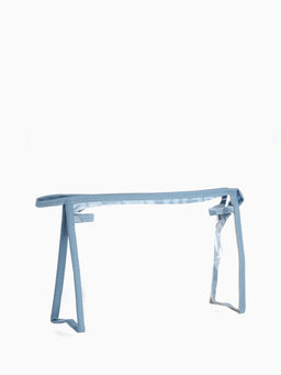 Набор простых косметичек на молниях 2 в 1, с рисунком, голубой