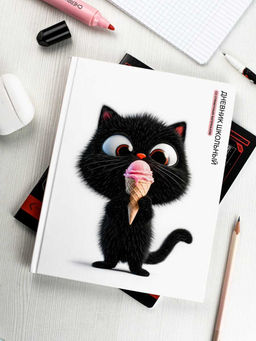 Дневник школьный арт. 69697 КОТЕНОК С МОРОЖЕНЫМ