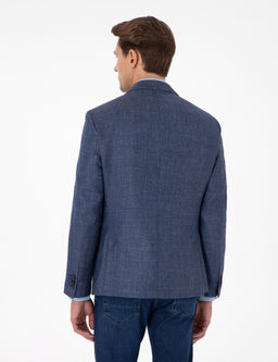 Koyu Mavi Slim Fit Y_nl_ Ceket