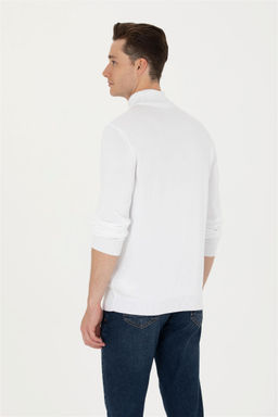 U. S. Polo Assn / Мужской белый базовый свитер - U.s. polo assn фото 5