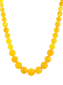 Бусы из натурального янтаря Шар медовый крупный