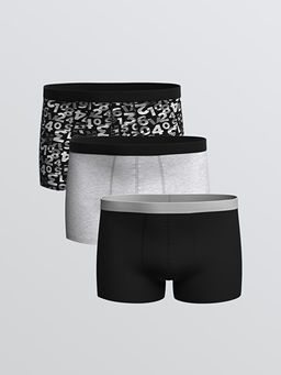 Standart Kal?p Pamuklu Esnek Erkek Boxer 3l?