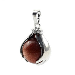 Подвеска Шар в ладонях 18*23мм с авантюрином