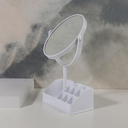Зеркало с подставкой, с увеличением х2, двустороннее, 16.5×30.5 см, (13×16 см), МИКС