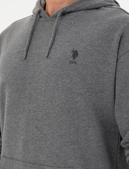 Мужской базовый свитшот антрацитовый меланж Неожиданная скидка в корзине - U.s. polo assn фото 7