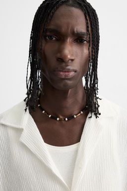 CREASED-EFFECT TEXTURED SHIRT
