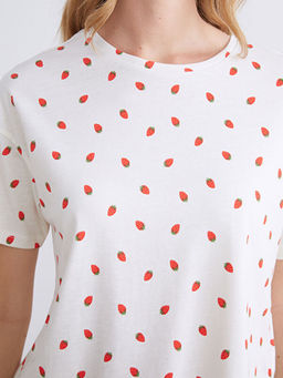 ?ilek Bask?l? Kad?n Kaprili Pijama Tak?m?