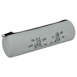 Пенал школьный Феникс+, арт.65357/ 25 КОТЫ В СОЦСЕТЯХ (без наполнения, 20х6х6 см, силикон, молния, ш