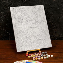 Картина по номерам на холсте с подрамником "Корги в осенней листве" 40*50 см