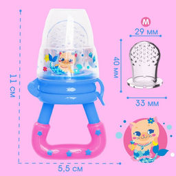 Ниблер для прикорма с силиконовой сеточкой, силиконовая зубная щетка на палец в контейнере, силиконовый прорезыватель