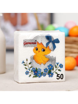 Цена за 4 шт. Салфетки бумажные пасхальные Цыплёнок, 1 слой, 24?24 см, 50 шт.